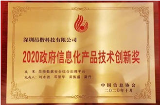 2020 Government Informatization Product Technology Innovation Award